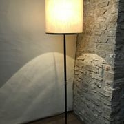 Lampadaire en métal laqué noir années 50