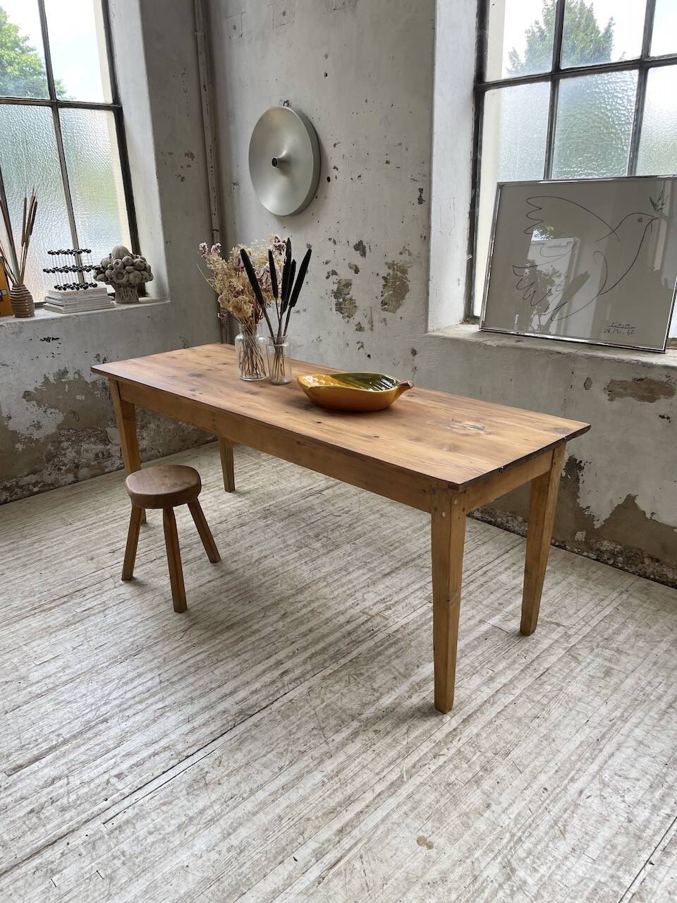 2m pine farm table