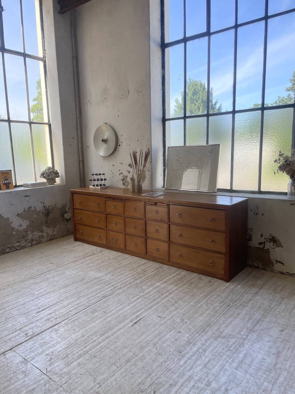 XXL golden oak craft furniture from the 50s