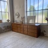 XXL golden oak craft furniture from the 50s