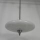Art Deco pendant lamp with cloudy glass bowl, 1930s