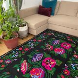 Tapis roumain tissé à la main avec la conception flora le bohème colorée 294x146cm