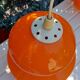 Orange opaline ceiling lamp suspension 1970