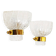 Large pair of 1970s Murano glass and brass wall sconces by Hillebrand