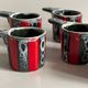 6 vintage luc vallauris art ceramic cups and saucers