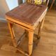Vintage bamboo and rattan stool