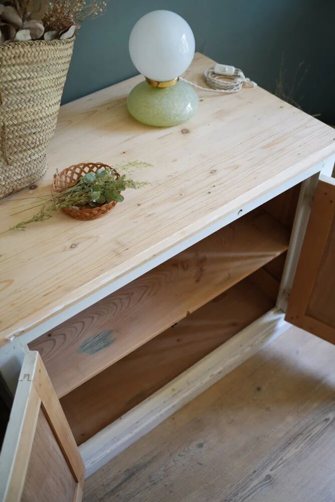Buffet parisien patine blanche