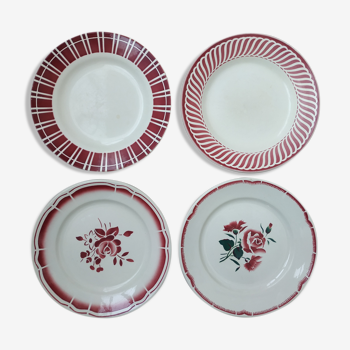4 old plates