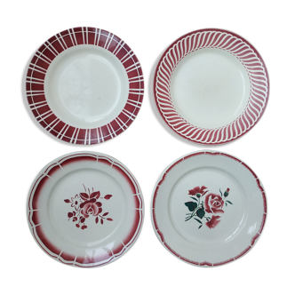 4 old plates