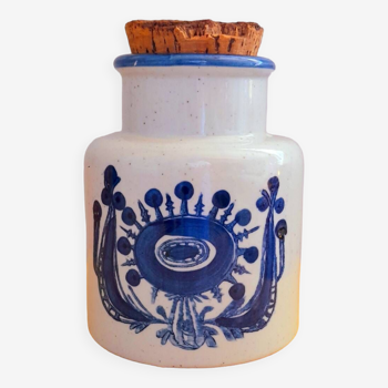 60s enamelled stoneware spice pot