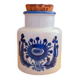 60s enamelled stoneware spice pot
