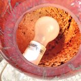 Bruno Evrard blown glass ball lamp