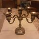 5 flames silver chrome metal candlestick