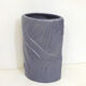 Purple vase, draped ribbons in relief