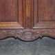 Antique Carved Wardrobe Dated 1844 with Shaped Panels