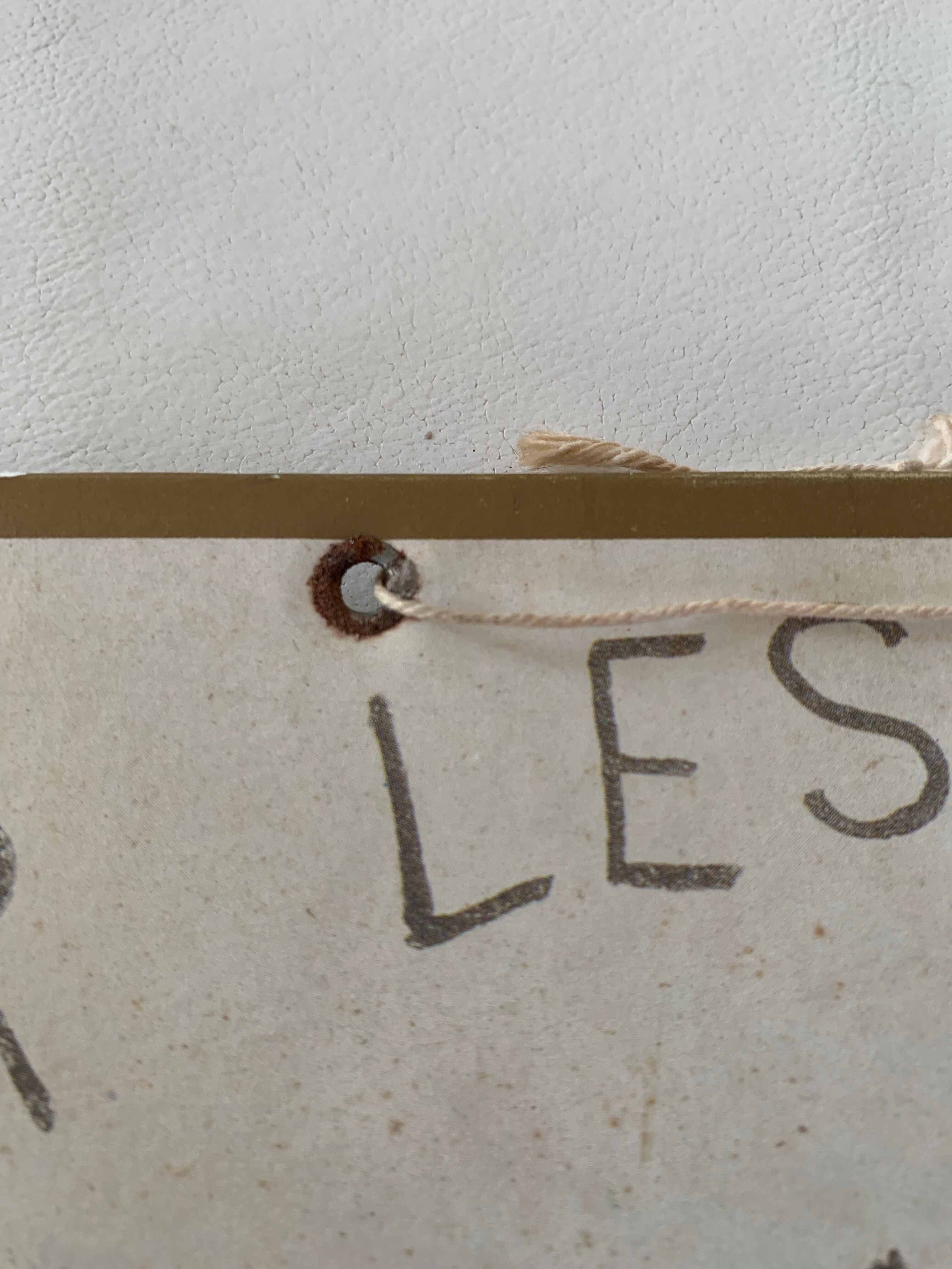 Old cardboard poster