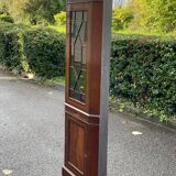 Victorian corner cabinet in solid wood and marquetry