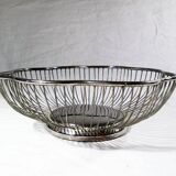 Silver metal fruit basket