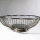 Silver metal fruit basket