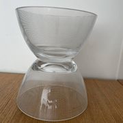 Pair of modernist salad bowls in Scandinavian style.