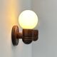 Vintage wall lights, pine and opaline, France, 1980.