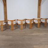 Pigreco Dining Chairs By Afra & Tobia Scarpa With Bentwood Frames, Set Of S