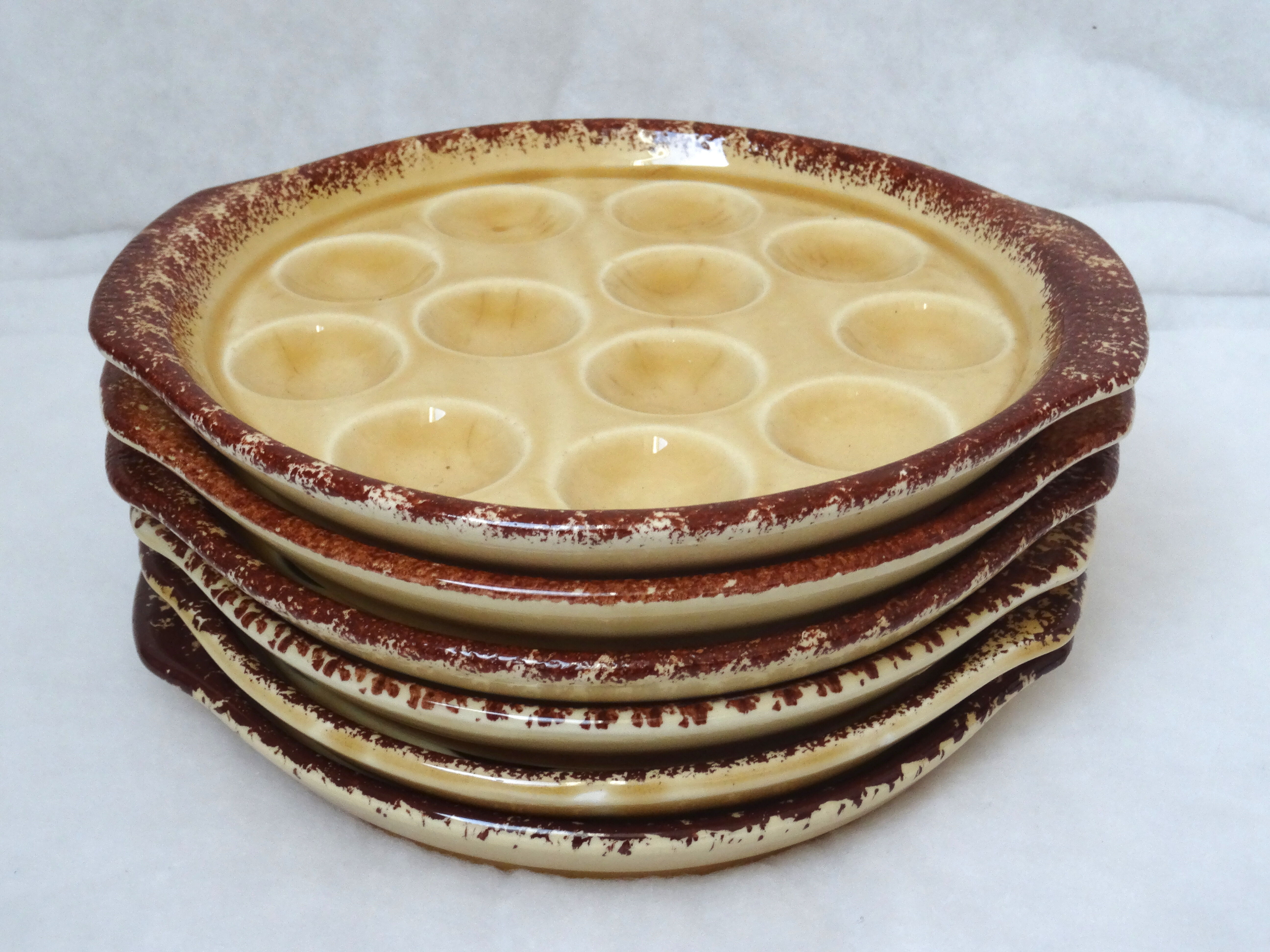 6 Gien snail plates