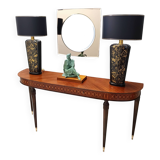 Postmodern Square Beige Wall Mirror with a Beveled Glass, Italy