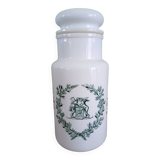 Italian opal glass jar