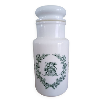 Italian opal glass jar