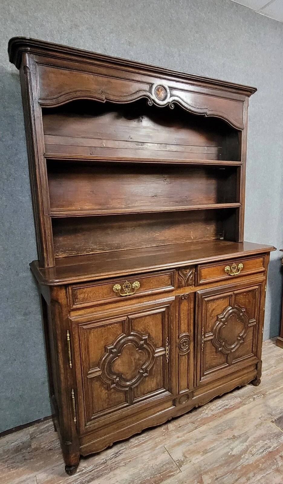 Louis XV period solid oak sideboard