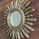 70'S golden resin sun mirror