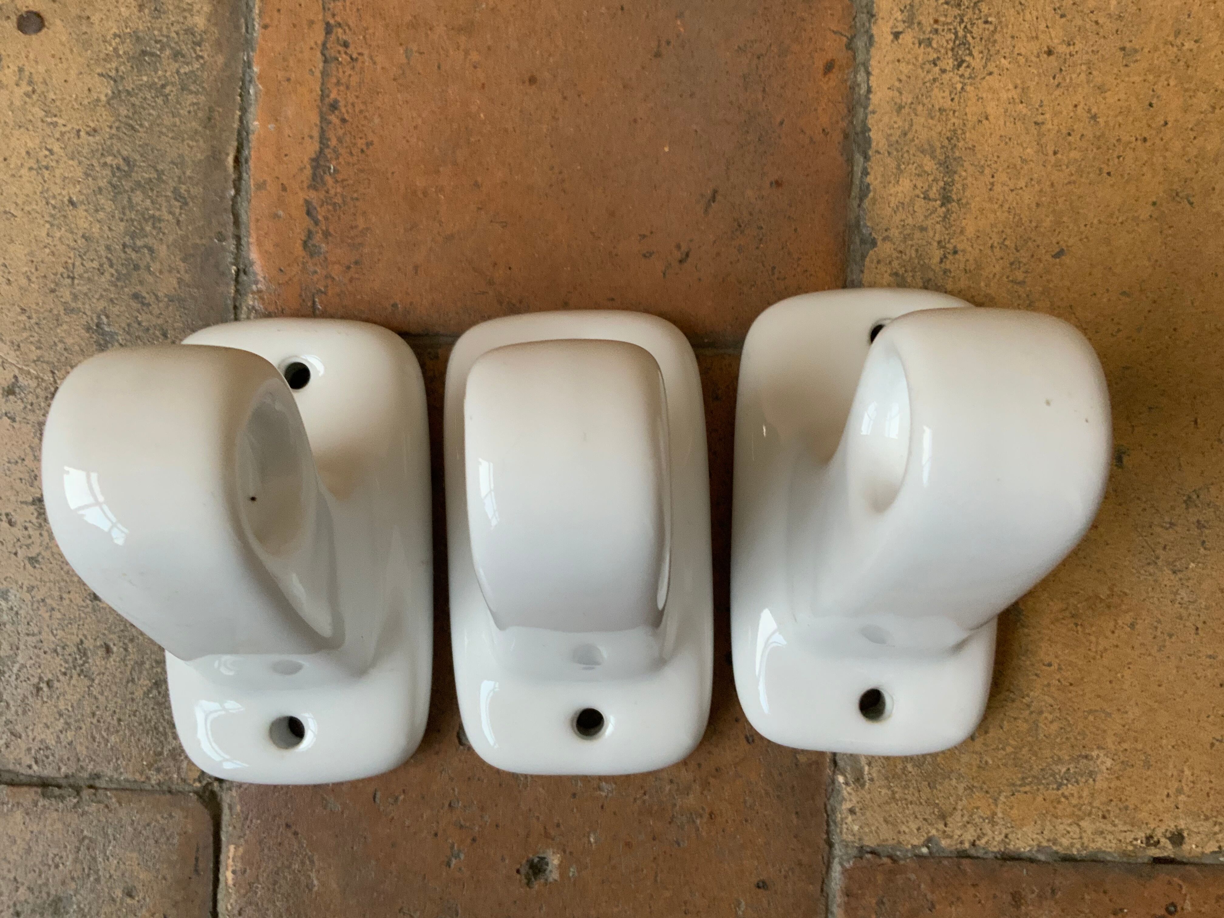 Vintage ceramic hooks