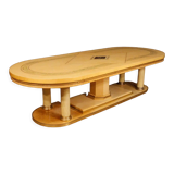 Italian conference table in exotic wood from 20th century