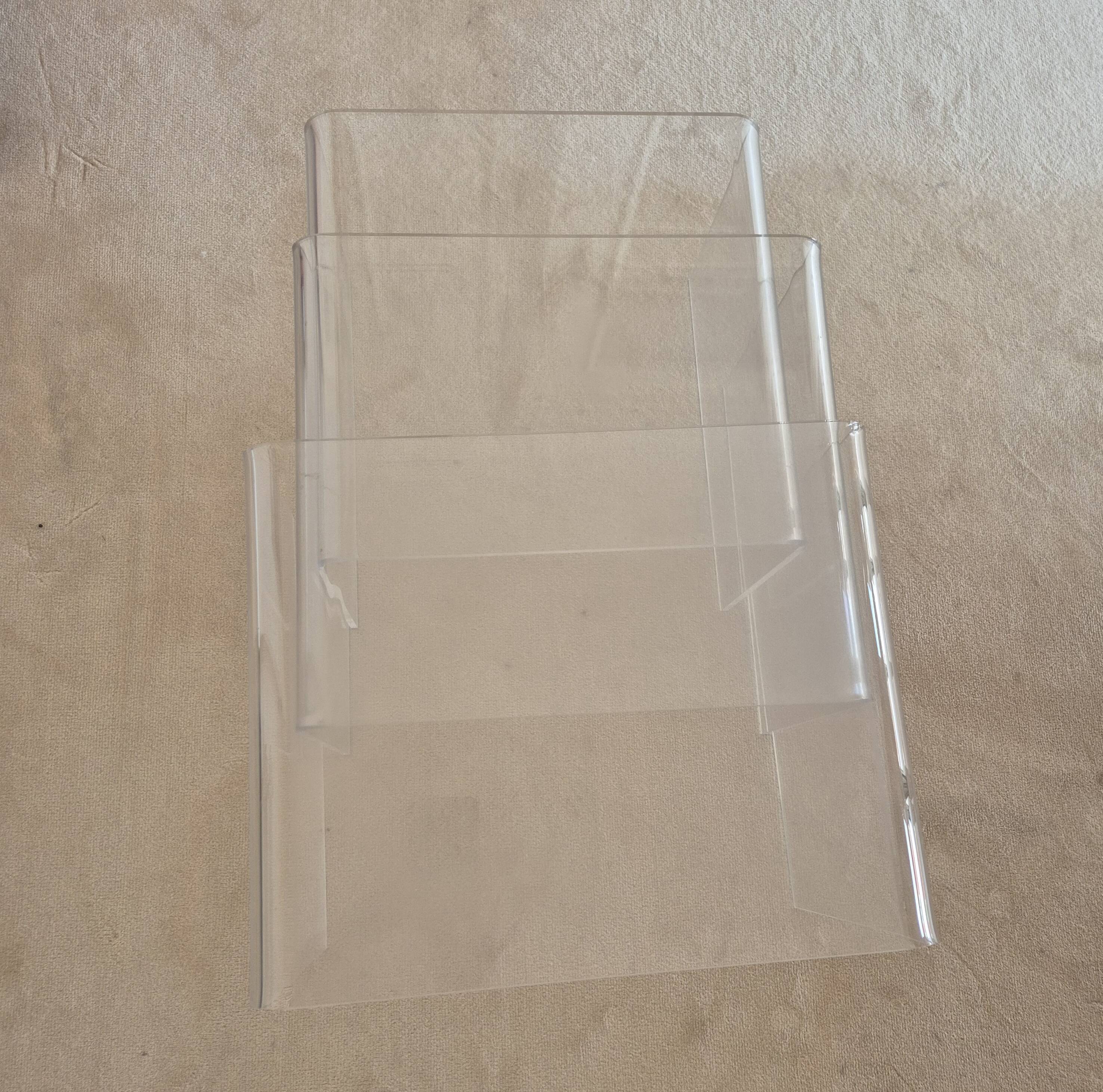 Roche Bobois trio of nesting tables in Altuglass