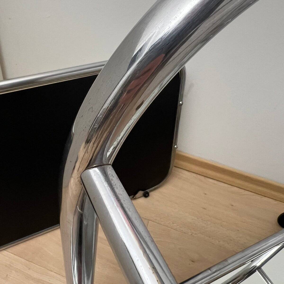 Art Deco Chromed Steel Bar Cart by Robert Mallet-Stevens, France, 1925