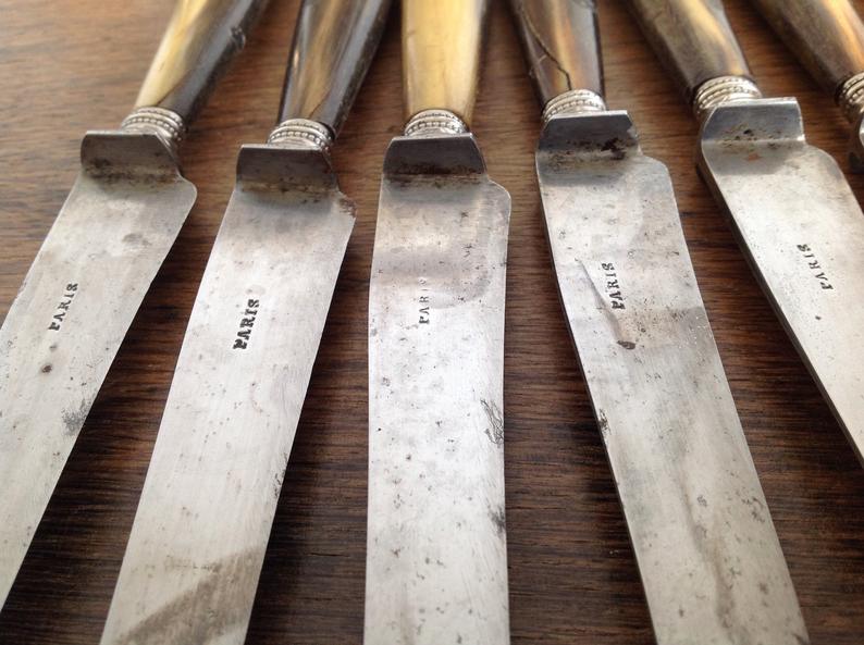 7 old knives "Paris"