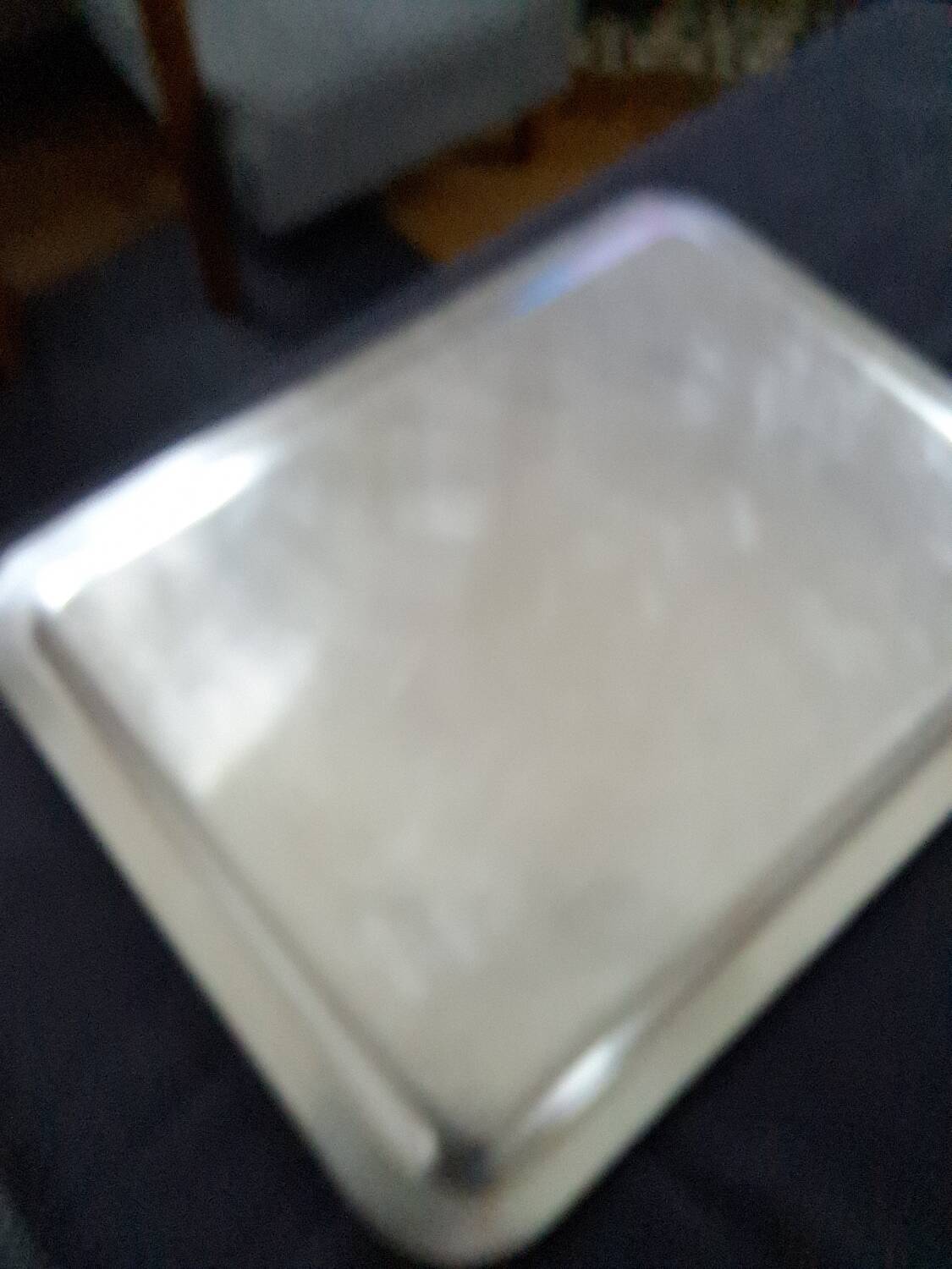 Set of two silver-plated metal trays from Christofle
