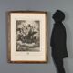Old etching signed Paolo Caronni "Vision of Ezekiel" 1825