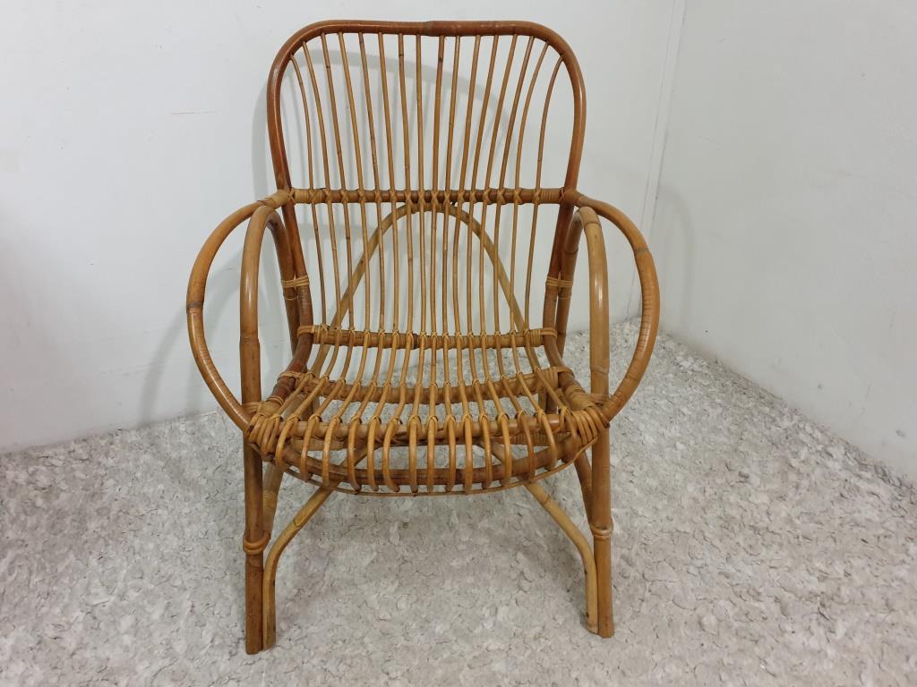 Vintage rattan armchair