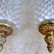 Pair applied glass and bronze