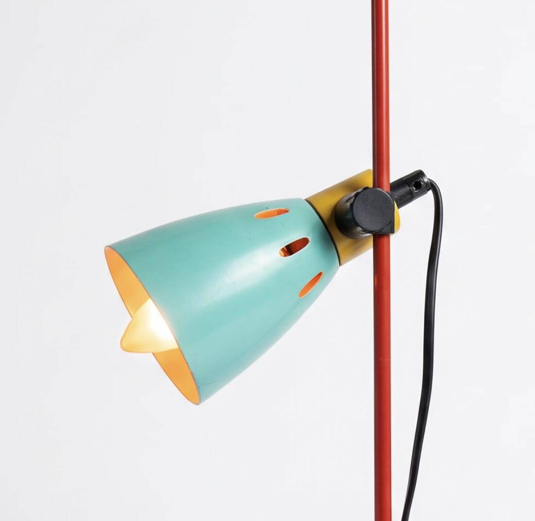 Aluminor vintage Memphis multicoloured desk lamp, 1980s