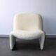 Paire de fauteuils Alky vintage en acier et laine bouclette par Giancarlo P