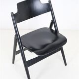 Black Mid Century “SE18” folding chair by Egon Eiermann for Wilde + Spieth