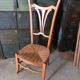 Low chair with high back, called nourishment period 1900, Art Nouveau