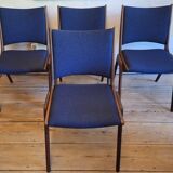 Set of 4 solid teak dining chairs, Denmark 1960s