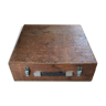 Vintage wooden suitcase box or wooden storage box