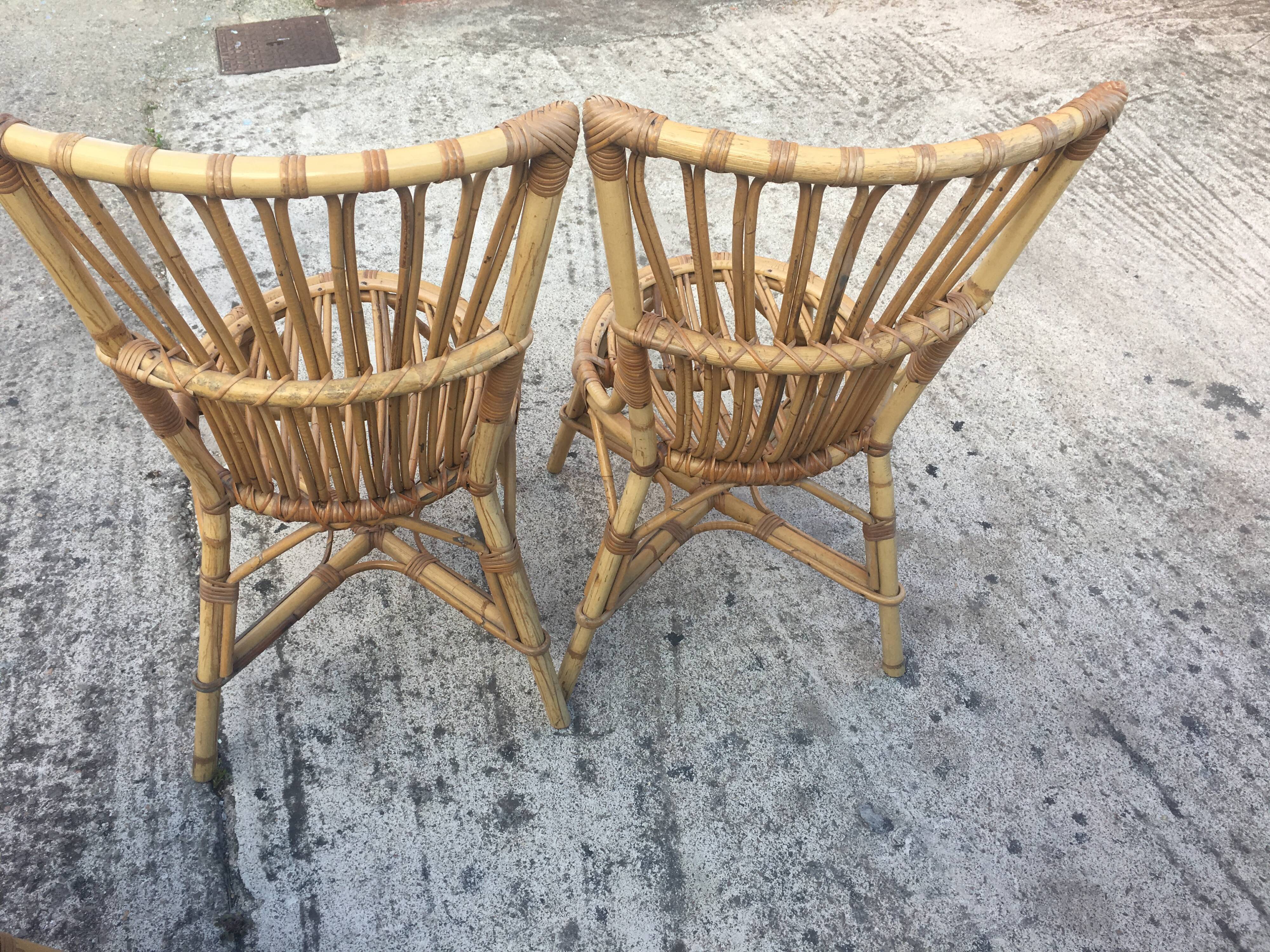 Vintage rattan chairs