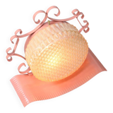 Mid-Century Intricate Italian Pink Wall Lamp, 1960s