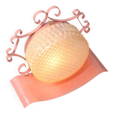 Mid-Century Intricate Italian Pink Wall Lamp, 1960s